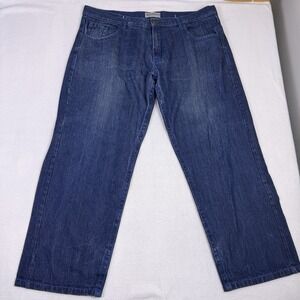 Godbody Streetwear Classics Baggy Jeans Mens 46x33 Blue Denim Y2K Hip Hop